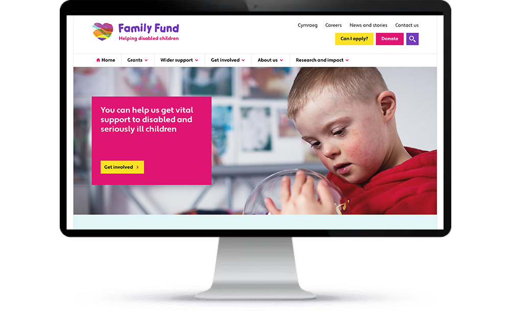 FF-Site_template_WA_ Mixd - Family Fund case study: Family Fund website homepage.