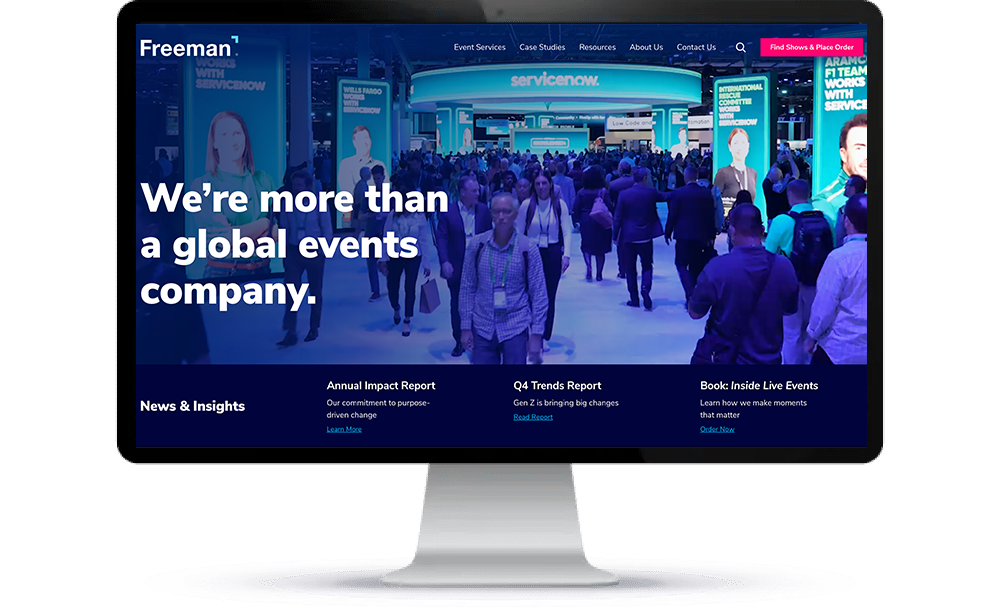 Freeman-Site_1000x600 WebDevStudios - Freeman case study: The new Freeman site homepage.