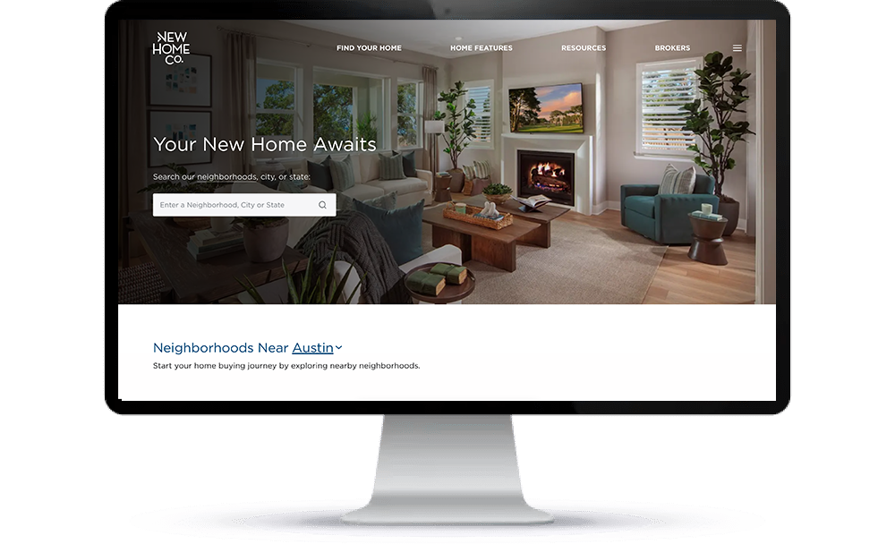 NHC-Site_template_WA (1) New Home Co.'s website homepage reflects the sleek, intuitive redesign led by Wpromote.