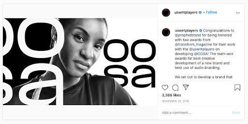 OOSA_Screenshot The USWNT Player's Association was thrilled with the final product